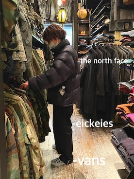 「ヌプシ」｜「アイテム（スリッポン）」を使った、NAO 《相互》さん（メンズ・160cm）の冬コーディネート