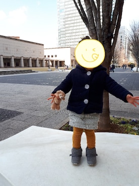 「しまむら（シマムラ）のアイテム（その他アウター）」を使った、n.n.さん（キッズ・90cm）の冬コーディネート