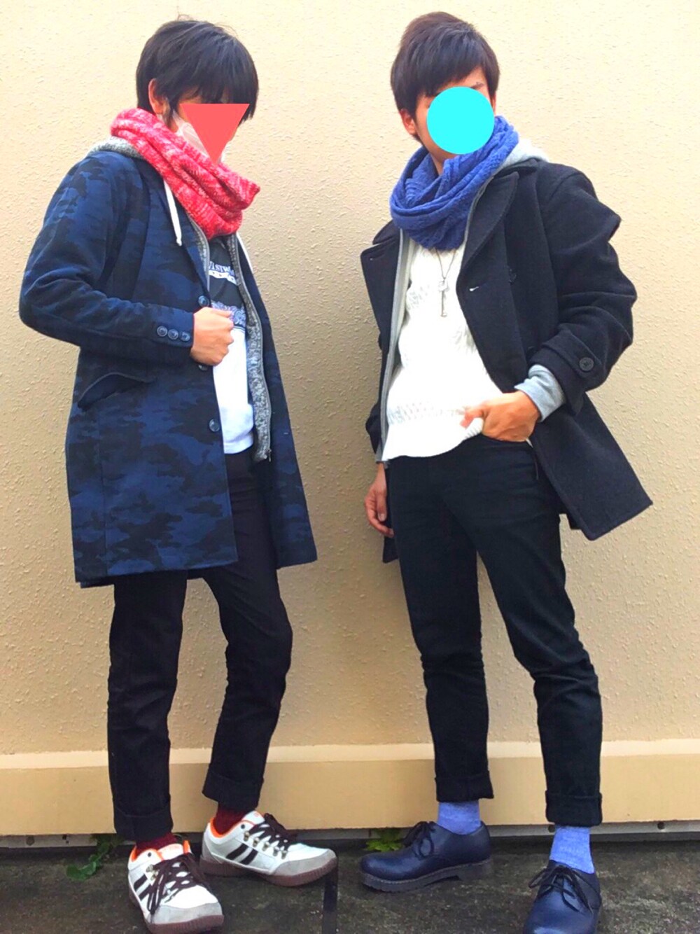 「黒スキニー、パーカー、スヌード」｜「SHOTOのアイテム（パーカー、グレー系）」を使った、まあぽんさん（メンズ・171cm）の冬コーディネートの1枚目の写真