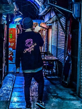 「VANS（バンズ）のアイテム（ニットキャップ/ビーニー）」を使った、NOZOMIさん（メンズ・182cm）の冬コーディネート