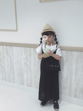 「X-girl（エックスガール）のアイテム」を使った、NATSUさん（キッズ・110cm）の春コーディネート