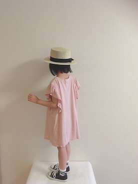 「ミニボブ」｜「アイテム（帽子）」を使った、NATSUさん（キッズ・110cm）の夏コーディネート