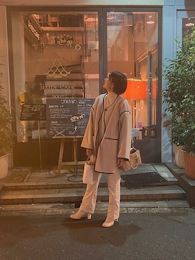 「COACH」｜「アイテム（その他アウター）」を使った、みやたらこさん（レディース・163cm）の秋コーディネート