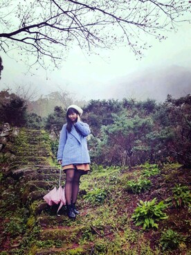 「Dip Drops（Dip Drops）のアイテム」を使った、張蘋さん（レディース・160cm）の春コーディネート