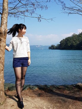 「Dip Drops（Dip Drops）のアイテム」を使った、張蘋さん（レディース・160cm）の冬コーディネート