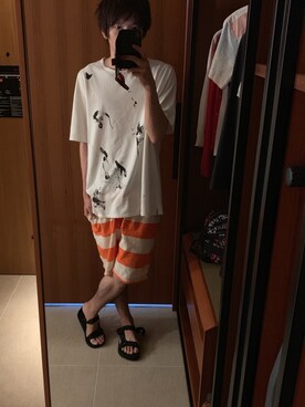 「ラッドミュージシャン」｜「アイテム（サンダル）」を使った、あ きさん（メンズ・170cm）の夏コーディネート