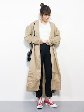 「unrelaxing（アンリラクシング）のアイテム（ジャケット/アウター）」を使った、やまちゃんさん（レディース・167cm）の春コーディネート