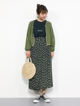 「ラップスカート」｜「アイテム（ブルゾン）」を使った、やまちゃんさん（レディース・167cm）の春コーディネート