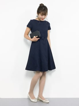 「ひざ丈スカート」｜「アイテム（ワンピース/ドレス）」を使った、やまちゃんさん（レディース・167cm）の春コーディネート