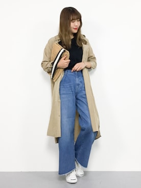 「とろみシャツ」｜「アイテム（ワンピース/ドレス）」を使った、やまちゃんさん（レディース・167cm）の春コーディネート