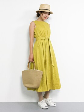 かごバッグを使った からし色 の人気ファッションコーディネート ユーザー ショップスタッフ Wear