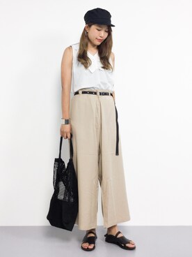 「LUCA（ルカ）のアイテム（パンツ）」を使った、やまちゃんさん（レディース・167cm）の夏コーディネート