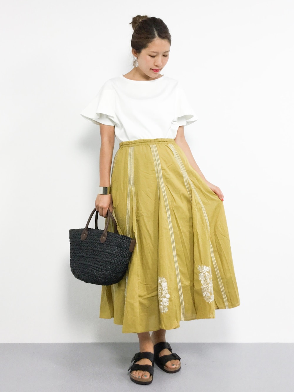 美品✨ne Quittez pas ヌキテパ エンブロイダリースカート ロング NE QUITTEZ PAS!（ヌキテパ）の「【別注】＜ne Quittez pas