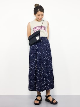 「PATTERN・fiona （パターンフィオナ）のアイテム（パンツ）」を使った、やまちゃんさん（レディース・167cm）の夏コーディネート