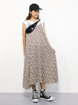 「PINE FORT（パインフォート）のアイテム」を使った、やまちゃんさん（レディース・167cm）の夏コーディネート