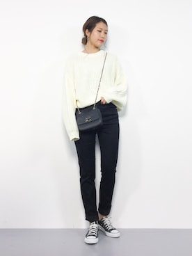 「黒パンツ」｜やまちゃんさん（レディース・167cm）の秋コーディネート