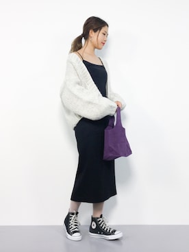 「SLOBE IENA（スローブイエナ）のMAURIZIO TAIUTI スエードミニバッグ◆（ハンドバッグ）」を使った、やまちゃんさん（レディース・167cm）の秋コーディネート