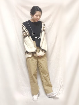 「soe（ソーイ）のアイテム」を使った、やまちゃんさん（レディース・167cm）の冬コーディネート