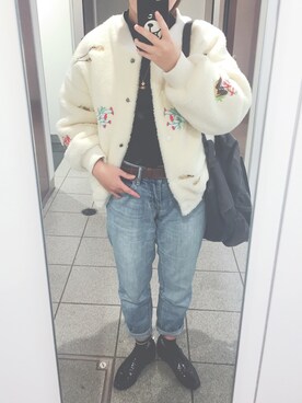 「DHOLIC（ディーホリック）のアイテム（バックパック/リュック）」を使った、medkさん（レディース・154cm）の秋コーディネート