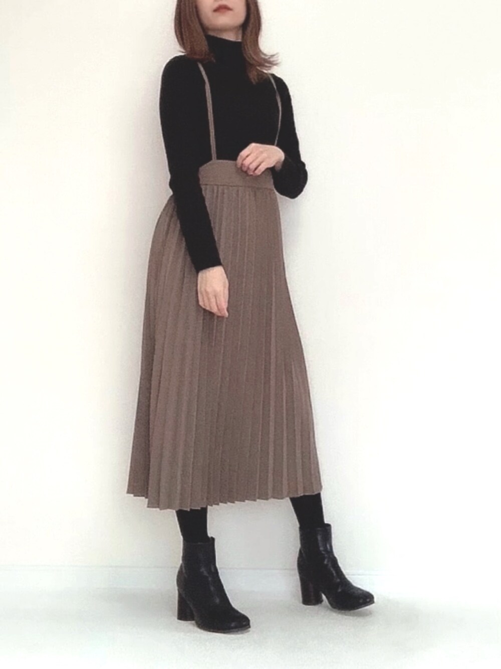 「オトナカジュアル、プチプラ、大人かわいい、GU、GUコーデ、ママコーデ、ママファッション」｜「GUのアイテム（スカート、ベージュ系）」を使った、__rp02さん（レディース・160cm）の冬コーディネートの1枚目の写真