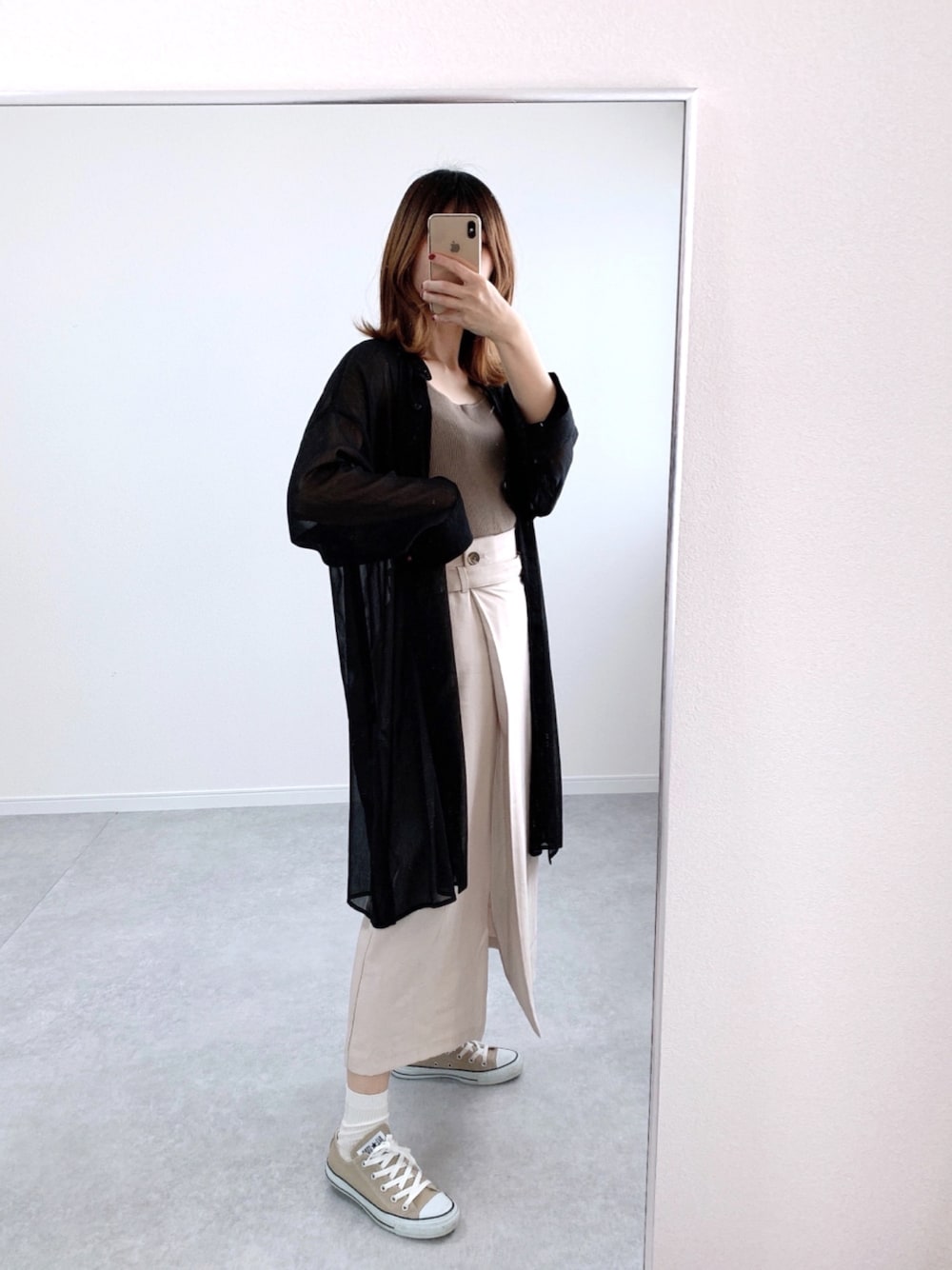 「GU、全身GU、GUコーデ、ママコーデ、ママファッション」｜「GUのリブスクエアネックニットタンクトップ（トップス、その他）」を使った、__rp02さん（レディース・160cm）の冬コーディネートの1枚目の写真