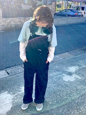 「carhartt」｜「アイテム（スリッポン）」を使った、はるかさん（レディース・157cm）の春コーディネート