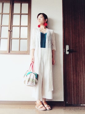 「アイテム（ピアス（両耳用））」を使った、と　こ　と　こ　　さん（レディース・159cm・20代）の夏コーディネート