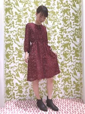 「オリエンタルトラフィック」｜「アイテム（ワンピース/ドレス）」を使った、nagiさん（レディース・157cm）の秋コーディネート