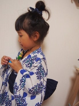 「petit main（プティマイン）のアイテム（浴衣）」を使った、kotofukuさん（レディース・162cm）の夏コーディネート