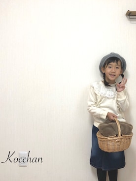 「5歳」｜「アイテム（キャスケット）」を使った、kotofukuさん（キッズ・110cm）の秋コーディネート