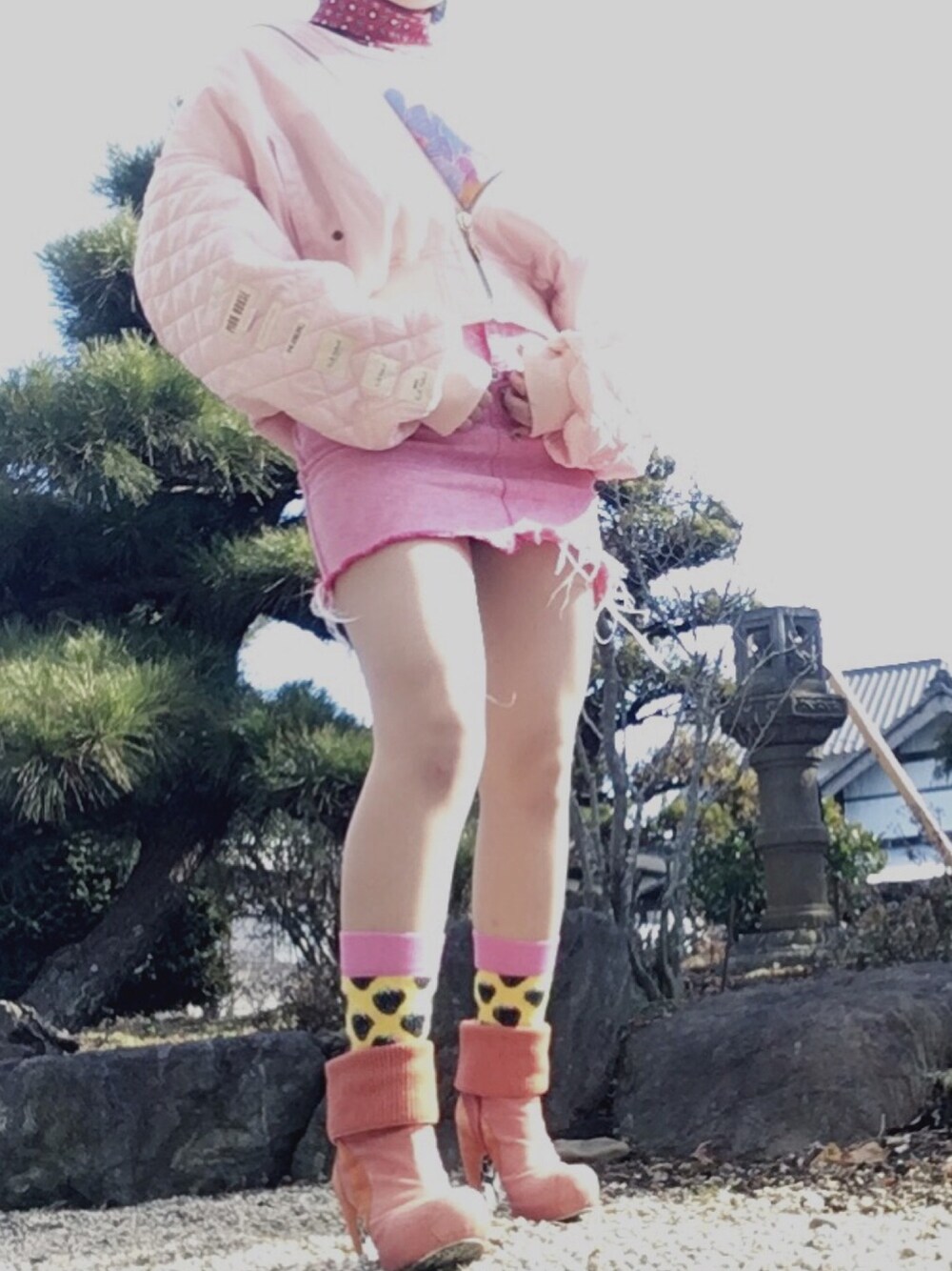 「今日のコーデ、ピンク、おしゃれさんと繋がりたい」｜「PINK HOUSEのアイテム（ブルゾン、ピンク系）」を使った、mkさん（レディース・160cm）の春コーディネートの1枚目の写真