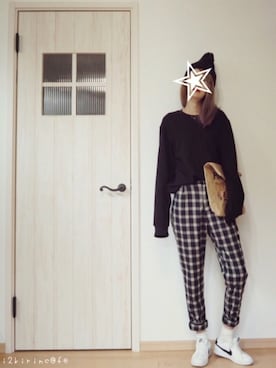 「AVAN LILY（アヴァンリリィ）のアイテム（帽子）」を使った、よちωさん（レディース・163cm）の秋コーディネート