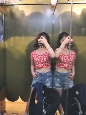 「MONKI（モンキ）のアイテム（カーゴパンツ）」を使った、全国朝寝坊比赛冠军さん（レディース・153cm）の春コーディネート