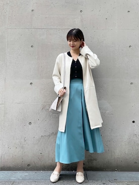 「春めきシューズ」｜「アイテム（その他アウター）」を使った、MAMIさん（レディース・156cm）の春コーディネート
