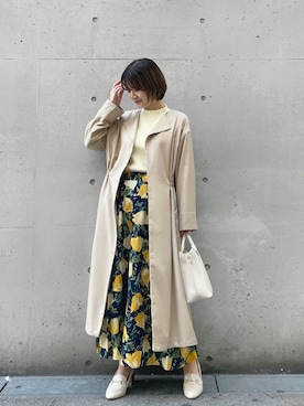 「春めきシューズ」｜「アイテム（その他アウター）」を使った、MAMIさん（レディース・156cm）の春コーディネート
