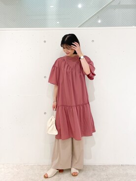 Rope Picnic ロペピクニック のワンピース ドレス ピンク系 を使った人気ファッションコーディネート Wear