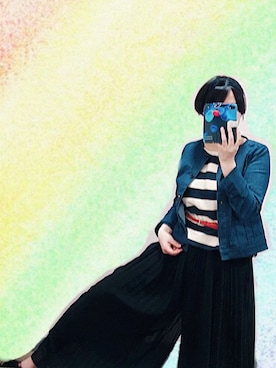 「KEITH（キース）のアイテム（ノーカラージャケット）」を使った、麗美さん（レディース・159cm）の春コーディネート