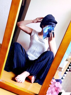 「CORTES WORKS（コルテスワークス）のアイテム」を使った、麗美さん（レディース・159cm）の夏コーディネート