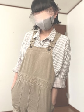 「kutir（クティール）のアイテム（オールインワン・サロペット）」を使った、ayupig21さん（レディース・157cm）の春コーディネート