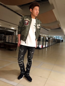 大山凌さん（メンズ・174cm）の春コーディネート