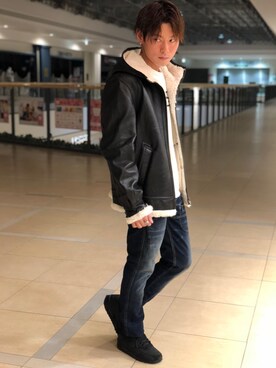 大山凌さん（メンズ・174cm）の秋コーディネート