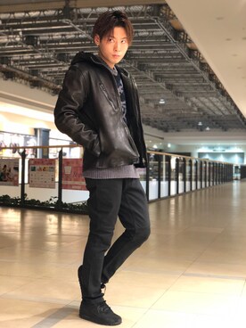 大山凌さん（メンズ・174cm）の冬コーディネート