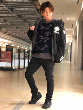 大山凌さん（メンズ・174cm）の冬コーディネート