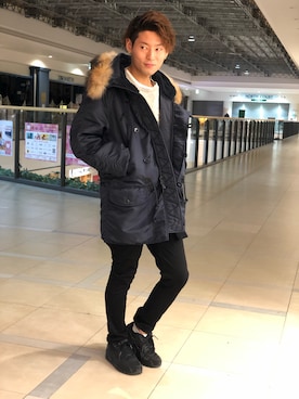 大山凌さん（メンズ・174cm）の冬コーディネート