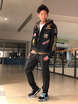 大山凌さん(メンズ・174cm)の春コーディネート