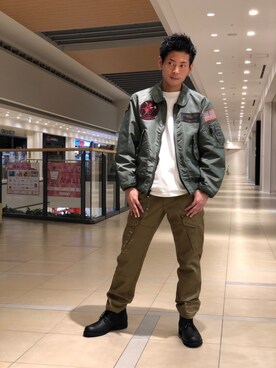 「ラブアンドピース2020」｜「アイテム（ジャケット/アウター）」を使った、大山凌さん（メンズ・174cm）の秋コーディネート