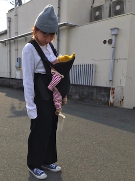 「平成最後のWEARISTAセンバツ」｜「アイテム（オールインワン・サロペット）」を使った、7co☺︎さん（レディース・157cm）の春コーディネート