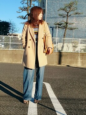 「大晦日」｜「アイテム（チェスターコート）」を使った、98mayuさん（レディース・157cm）の冬コーディネート