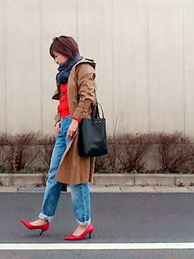 「Marilyn Moon（マリリンムーン）のアイテム」を使った、98mayuさん（レディース・157cm）の春コーディネート