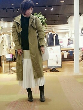 「FREAK'S STORE（フリークスストア）のアイテム（レインシューズ）」を使った、98mayuさん（レディース・157cm）の春コーディネート